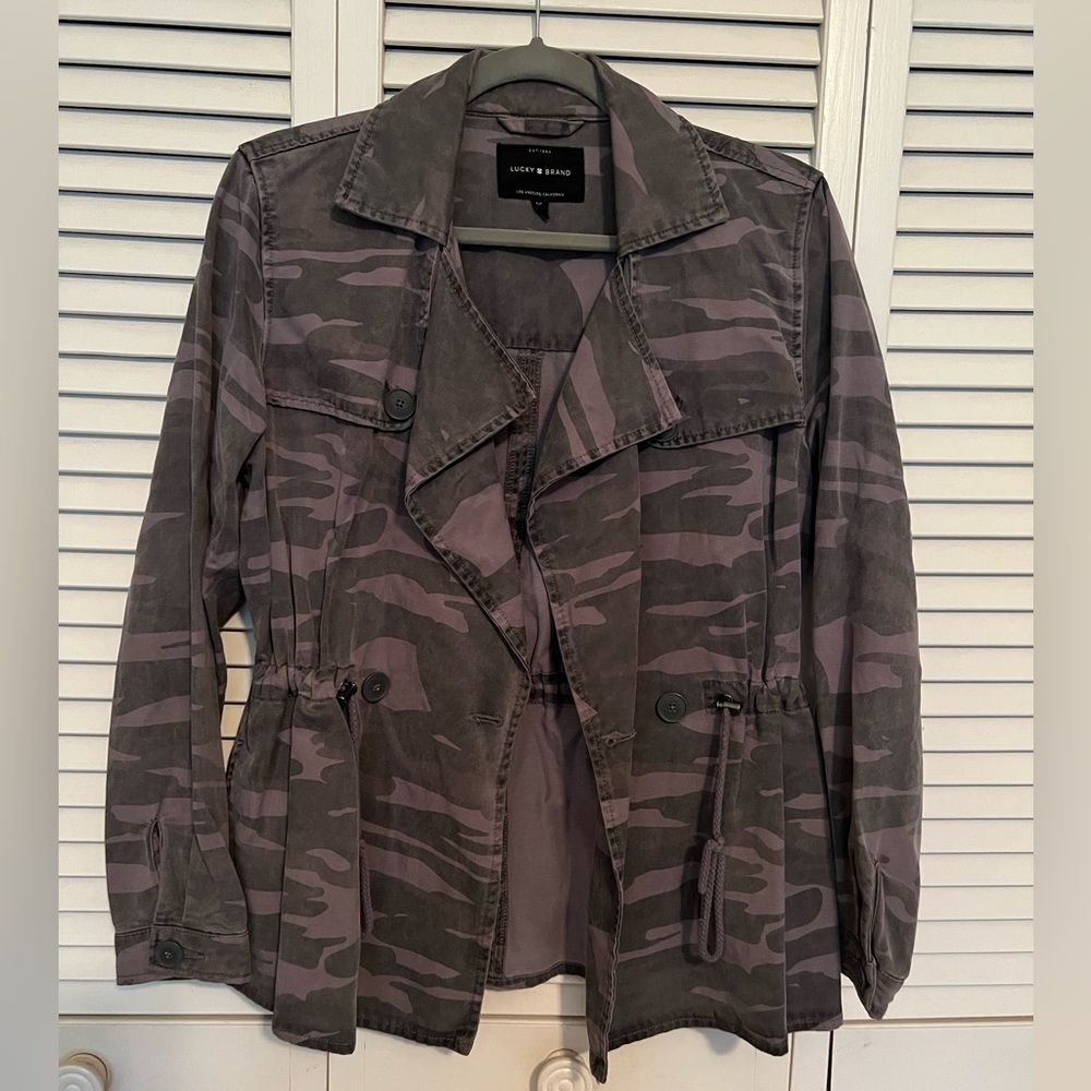 Lucky Brand grey cargo jacket size small